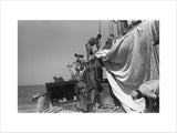 View of sailors changing the ...