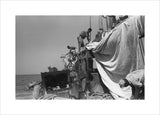 View of sailors changing the ...
