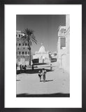 View of locals walking down ...