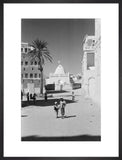 View of locals walking down ...