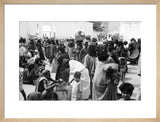 View of an open-air market ...