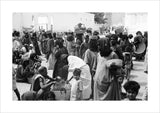 View of an open-air market ...