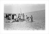 View of a Bedouin family ...