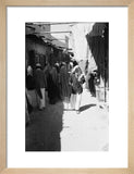 View of locals walking down ...