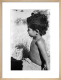 Seated profile portrait of a ...