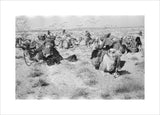 Wilfred Thesiger's party saddling up ...