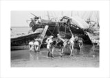 View of water sellers unloading ...