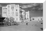 View of a city square ...