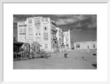 View of a city square ...
