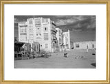 View of a city square ...