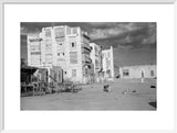 View of a city square ...