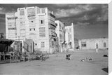 View of a city square ...