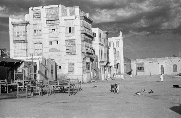 View of a city square ...
