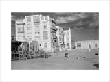 View of a city square ...