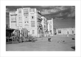 View of a city square ...