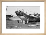 View of a beached sambuk ...