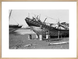 View of a beached sambuk ...
