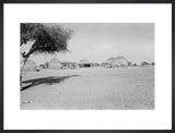 View of round huts with ...