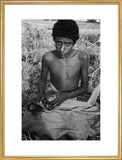 Seated portrait of a teenaged ...