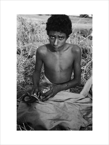 Seated portrait of a teenaged ...