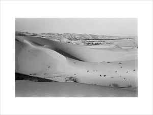 View of sand dunes and ...