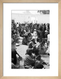 View of traders sitting with ...