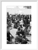 View of traders sitting with ...