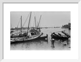 View of dhows (sailboats) and ...