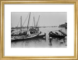 View of dhows (sailboats) and ...