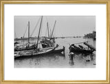 View of dhows (sailboats) and ...