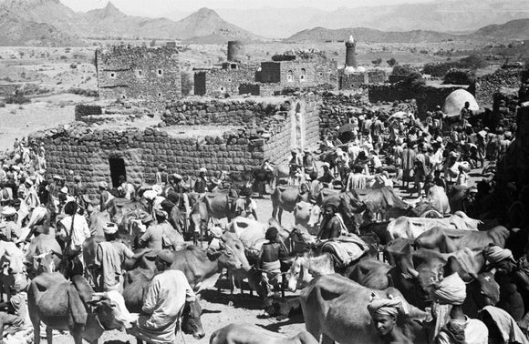 View of livestock traders at ...