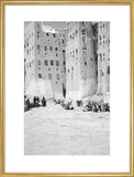 Street in Shibam with tall ...
