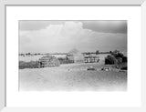 View of round huts with ...