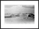 View of round huts with ...