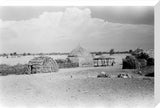 View of round huts with ...
