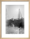 View of dhows (sailboats) moored ...