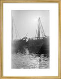 View of dhows (sailboats) moored ...