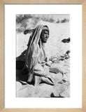 Seated profile portrait of a ...