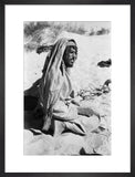 Seated profile portrait of a ...
