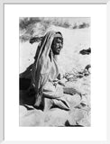 Seated profile portrait of a ...
