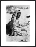 Seated profile portrait of a ...