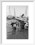 View of water sellers unloading ...