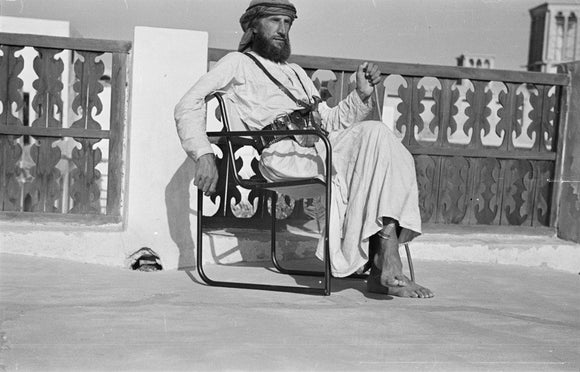 Seated portrait of Wilfred Thesiger ...