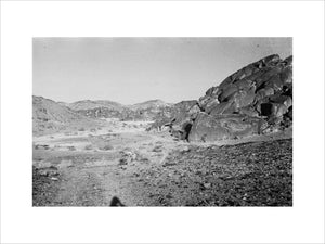 View of rocky hills and ...