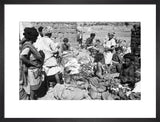 View of vegetable traders at ...