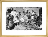 View of vegetable traders at ...