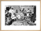 View of vegetable traders at ...