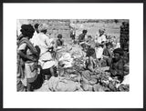 View of vegetable traders at ...