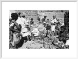 View of vegetable traders at ...