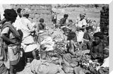 View of vegetable traders at ...